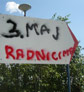3. maj  – Panneau devant le chantier naval '3 mai', Rijeka, juillet 2009